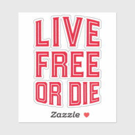 Live Free oder Die New Hampshire Staat Motto Aufkleber