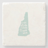 Live Free oder Die New Hampshire Staat Motto Steinuntersetzer (Vorderseite)