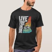 Live Free oder Die Retro New Hampshire Nature T-Shirt (Vorderseite)