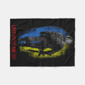 Live-free Or Die Cossack Warrior Ukraine Flag Cost Fleecedecke (Vorderseite (Horizontal))