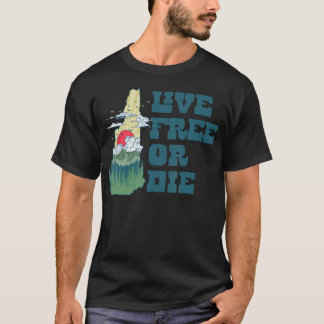 Live Free Or Die New Hampshire Outdoor Wandern Sta T-Shirt