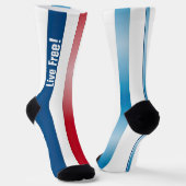 Live Free! Patriotische Crew Socken (Gewinkelt)