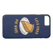 Live Free Pie Hard Case-Mate iPhone Hülle (Rückseite (Horizontal))