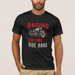 Live-Free - Ride-Hard-Motorrad-T - Shirt