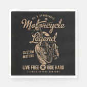 Live Free Ride Hard Serviette (Vorderseite)