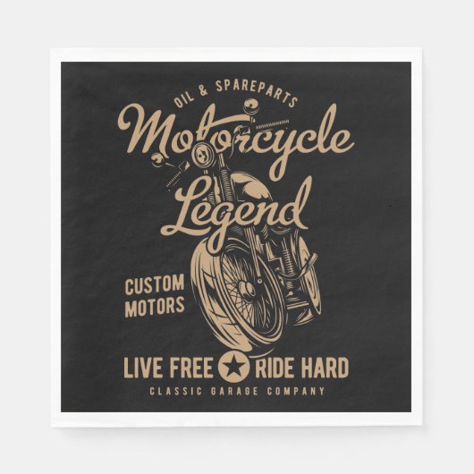Live Free Ride Hard Serviette (Vorderseite)