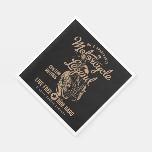 Live Free Ride Hard Serviette (Ecke)