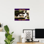 "Live Free", Smiler, cute, cat, gift Poster (Heimbüro)