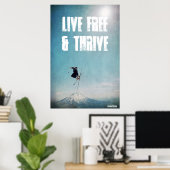 Live Free & Thrill Poster (Heimbüro)