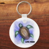 Live Free Turtle Schlüsselanhänger (Vorderseite)