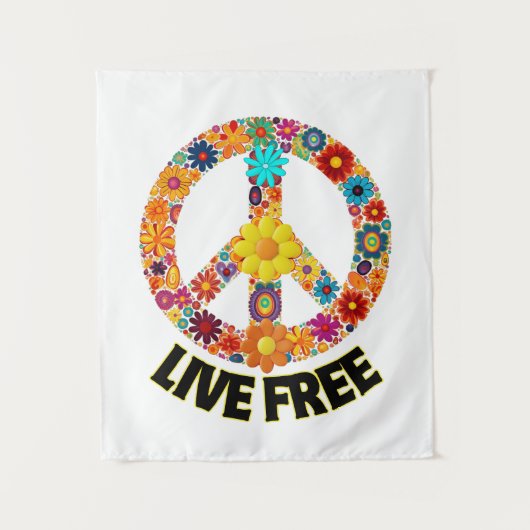 Live Free.w Wandteppich (Vorderseite)