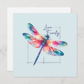 Live Freely - Dragonfly Colorful Inspiration (Vorne/Hinten)