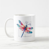 Live Freely - Dragonfly Colorful Inspiration Kaffeetasse (Links)