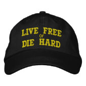 LIVE FREI ODER DIE HARD BESTICKTE BASEBALLKAPPE (Vorderseite)