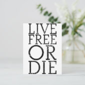 Live-frei oder Die Postkarte (Stehend Vorderseite)
