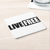 LIVE FREI RECHTECKIGER PAPPUNTERSETZER (angewinkelt)