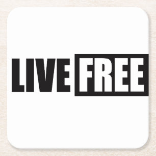 LIVE FREI RECHTECKIGER PAPPUNTERSETZER
