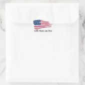 Live-freie oder amerikanische Flagge - New Hampshi Runder Aufkleber (Tasche)