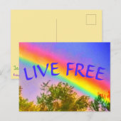 LIVE FREIRAINBOW Postkarte (Vorne/Hinten)