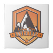 Live für Abenteuer Fliese (Vorderseite)