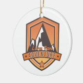 Live für Abenteuer Keramik Ornament (Links)