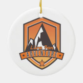 Live für Abenteuer Keramik Ornament (Hinten)
