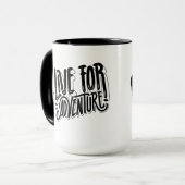 Live für Abenteuer Tasse (Vorderseite Links)