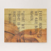 Live für heute Mantra Buddha Motivierend Zitat Puzzle (Horizontal)
