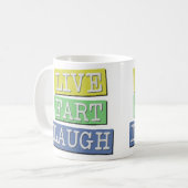 Live-Furz Lächeln Spaß Kaffeetasse (Vorderseite Links)