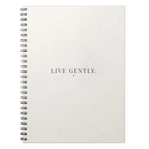 Live Gently Notizbuch – Ruhiges Lebensstil-Tagebuc Notizblock