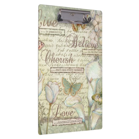 Live glauben Sie schätzen Klemmbrett (Rechts)