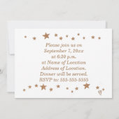 Live Gold Stars Einladungen zum 50-jährigen Jubilä (Rückseite)