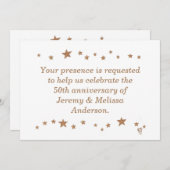 Live Gold Stars Einladungen zum 50-jährigen Jubilä (Vorne/Hinten)
