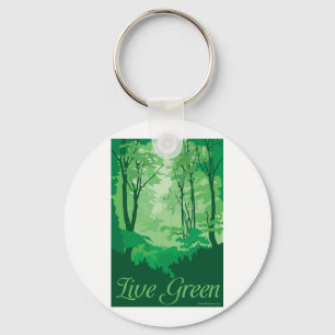 Live Green - Baum Hugger Schlüsselanhänger