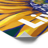 Live Green Earth Sonnenblumenposter Poster (Ecke)