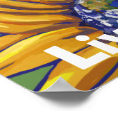 Live Green Earth Sonnenblumenposter Poster (Ecke)