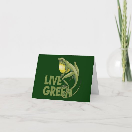 Live Green Feiertagskarte (Vorderseite)