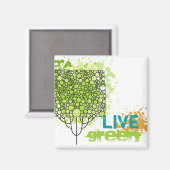 Live Green Magnet (Vorderseite/Rückseite)