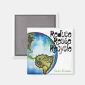 Live Green Magnet (Vorderseite/Rückseite)