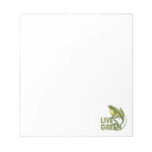 Live Green Notizblock (Vorderseite)