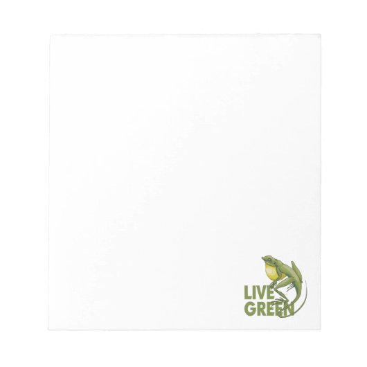 Live Green Notizblock (Vorderseite)