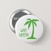 Live Green - Palm Tree Button (Vorne & Hinten)