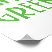 Live Green - Palm Tree Poster (Ecke)