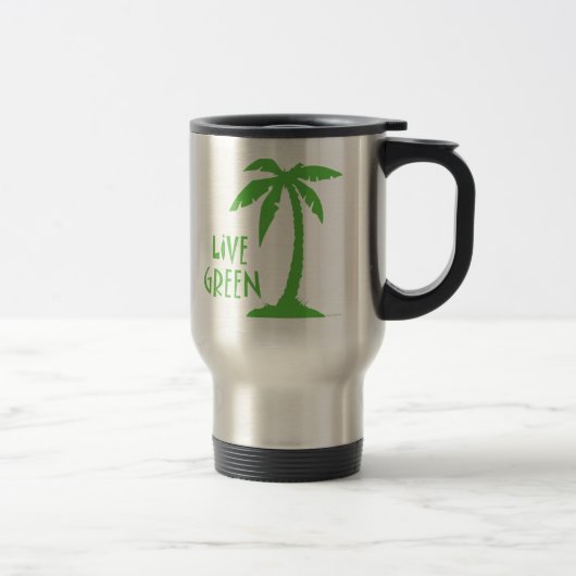 Live Green - Palm Tree Reisebecher (Rechts)