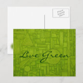 Live Green Postcard! Postkarte (Vorne/Hinten)