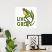 Live Green Poster (Heimbüro)
