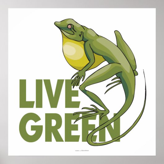 Live Green Poster (Vorne)