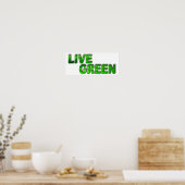 Live Green Poster (Küche)