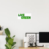 Live Green Poster (Heimbüro)