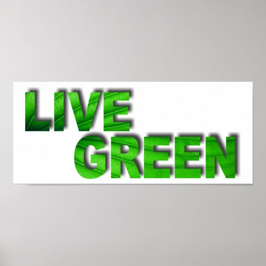 Live Green Poster (Vorne)